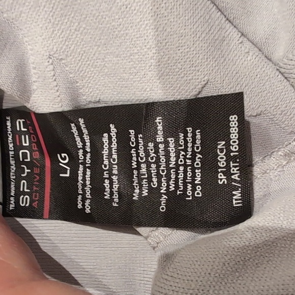 L :Spyder Active wear 1/4 Zip Top - Picture 7 of 11